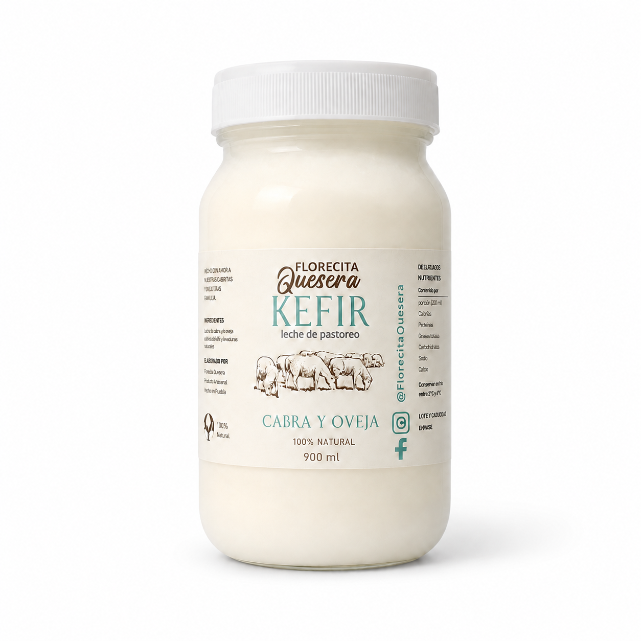 Kefir de leche de oveja y cabra de Florecita Quesera.
